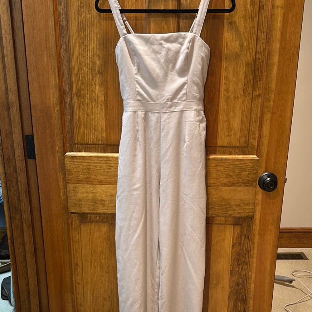 Abercrombie & Fitch Cream Jumpsuit